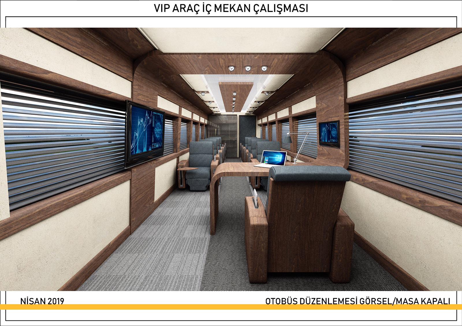 Executive meeting and office bus executive and delegation layout concept render