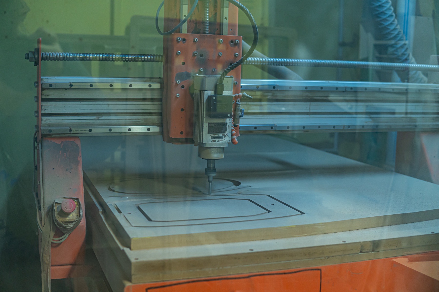 CNC router in the Ertex production facility