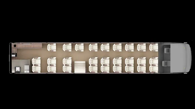 Enlarge the overhead high-capacity official protocol bus layout render